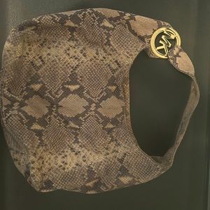 MK snake skin shoulder bag